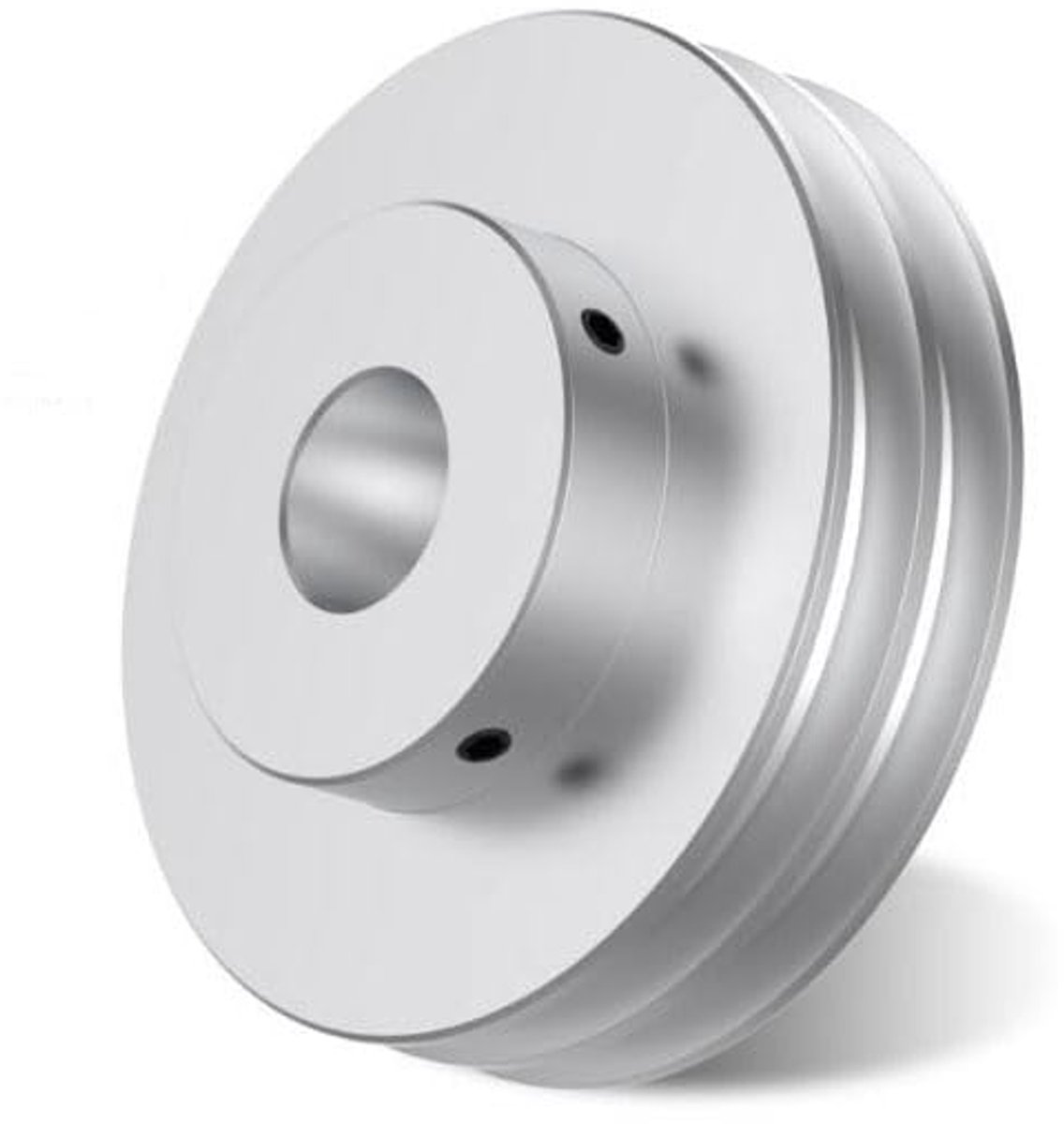 V-type dubbele groef katrol 60mm OD 12mm vaste boring aluminiumlegering katrol voor motor as boormachine 6mm (1/4") PU ronde riem