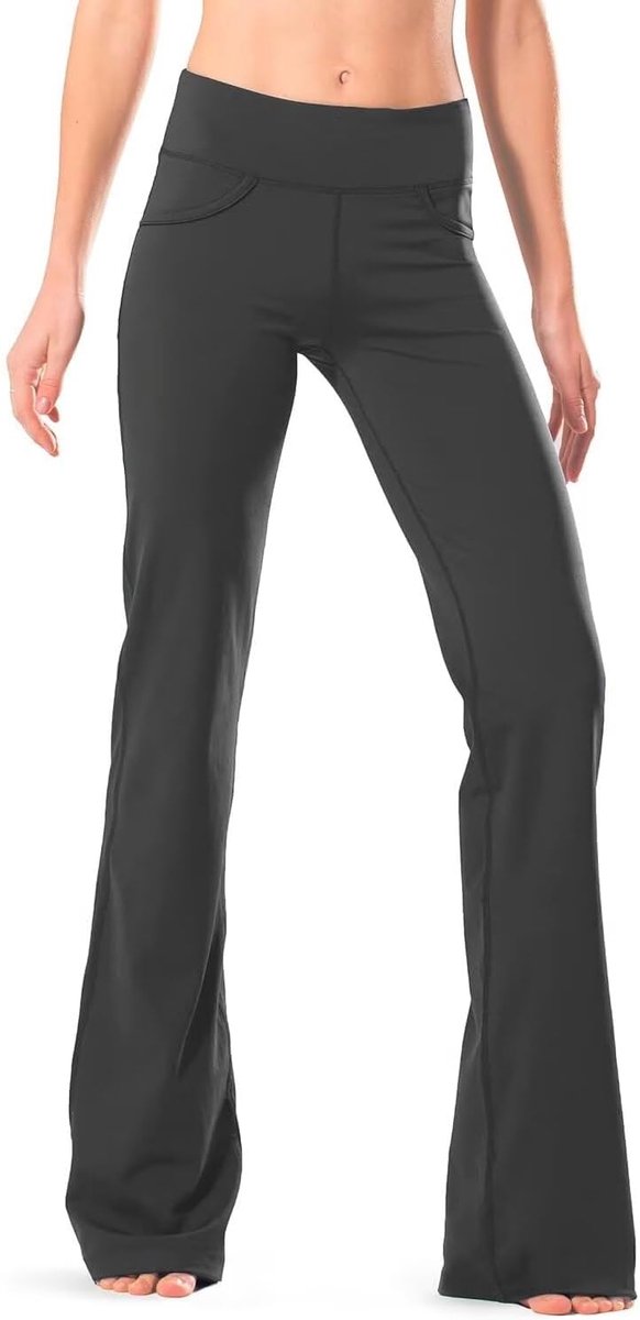 'Safort 28" 30" 32" 34" Binnenbeenlengte Regular Tall Bootcut Yoga Broek Uitlopende been Jurk Broek met Zakken voor Casual'