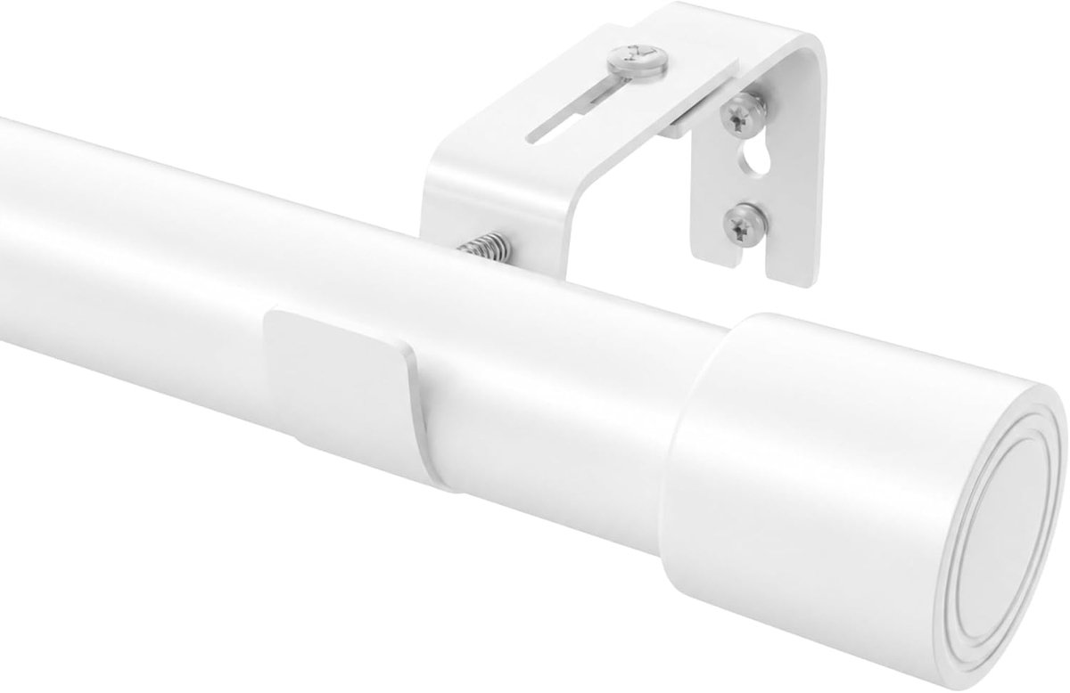 Wit Verstelbaar 25 mm Diameter voor Grote Ramen, Open Woonruimtes, 84-220 cm