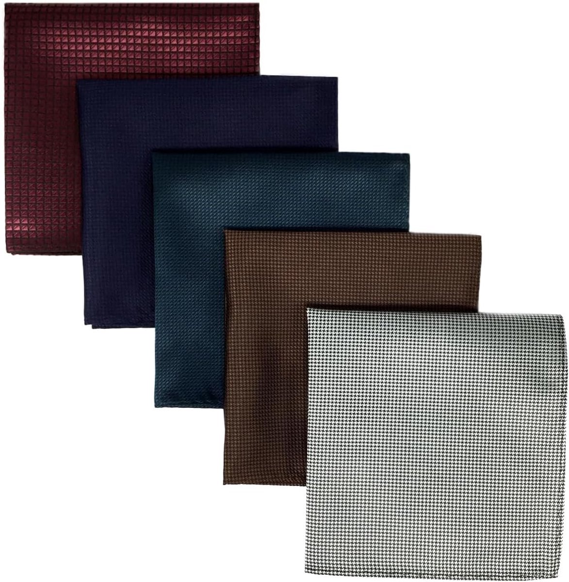 SHLAX&WING 5 stuks geassorteerde heren pochet zakdoeken set Pochetten voor heren
