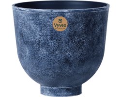 Vyveo - Bloempot Orb - 35x32 - Donkergrijs (Retro) - Bloempot voor binnen en buiten - Lichtgewicht - Breukbestendig - Vorstbestendig - UV-bestendig