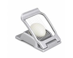 YYchan Eiersnijder RVS - Groentesnijder & Champignonsnijder - Multifunctionele Ei Snijder / Egg Slicer - Vaatwasserbestendig - Roestvrij Staal met RVS Snijdraden - Voor Ei, Mozzarella, Aardbei en Salade - Zilver