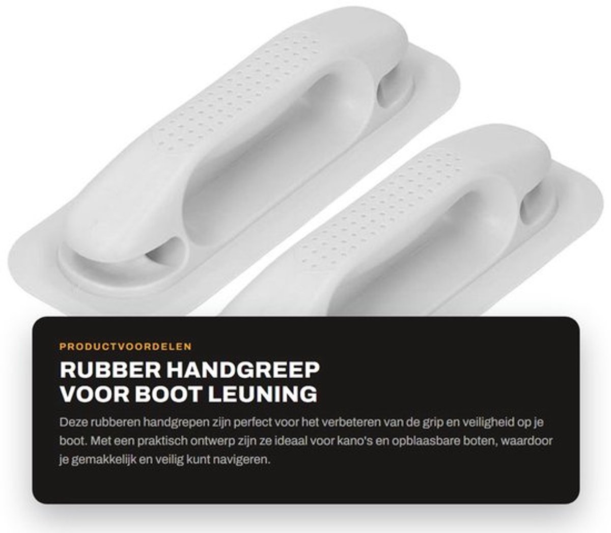Bootleuning met Gat - Handgreep met Zuignap - Handgreep voor Kano - Handgreep voor Opblaasbare Boot - Handgreep voor Kajak - Set van 2 Stuks