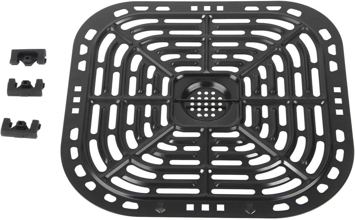 Grillpan, Vierkante Friteuse Grillpan, Vervangende Grillpan Voor Friteuse, Vierkante 24x23cm Friteuse Vervangende Grillpan 304 Roestvrijstalen Friteuse Vervangende Scherperplaat