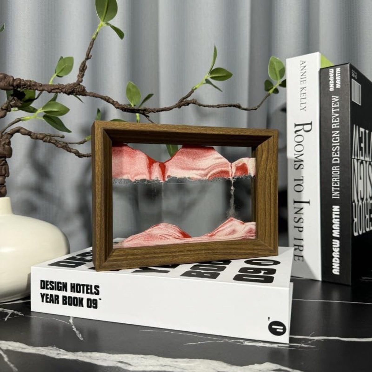 Zandafbeeldingen om te draaien, 3D, zandkunst in de diepzee, vloeiend zandschilderij, geschenken, zandloper, decoratie, esthetisch voor kantoor, woonkamer, bureau, volwassenen en kinderen