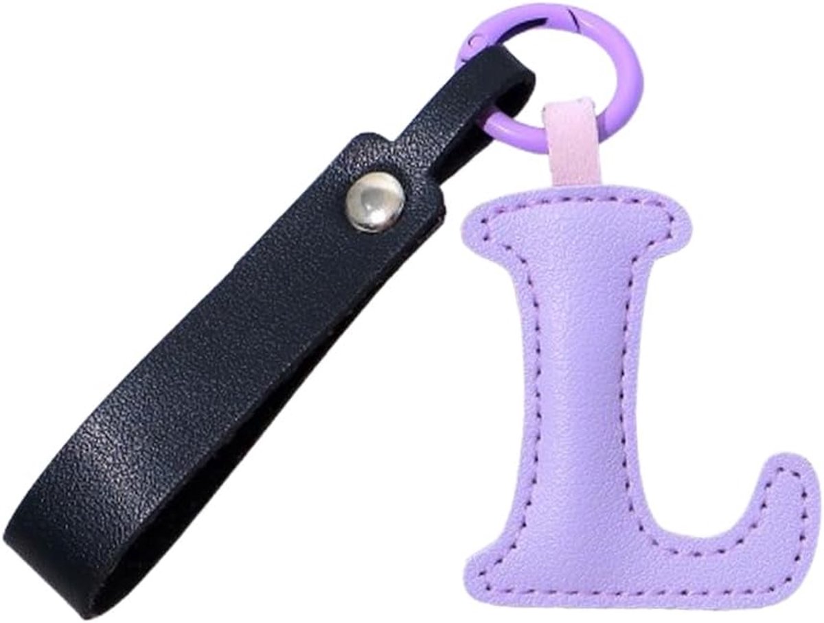Letter kunstleer L, gepersonaliseerde accessoires (sleutel/koptelefoon/tassen)