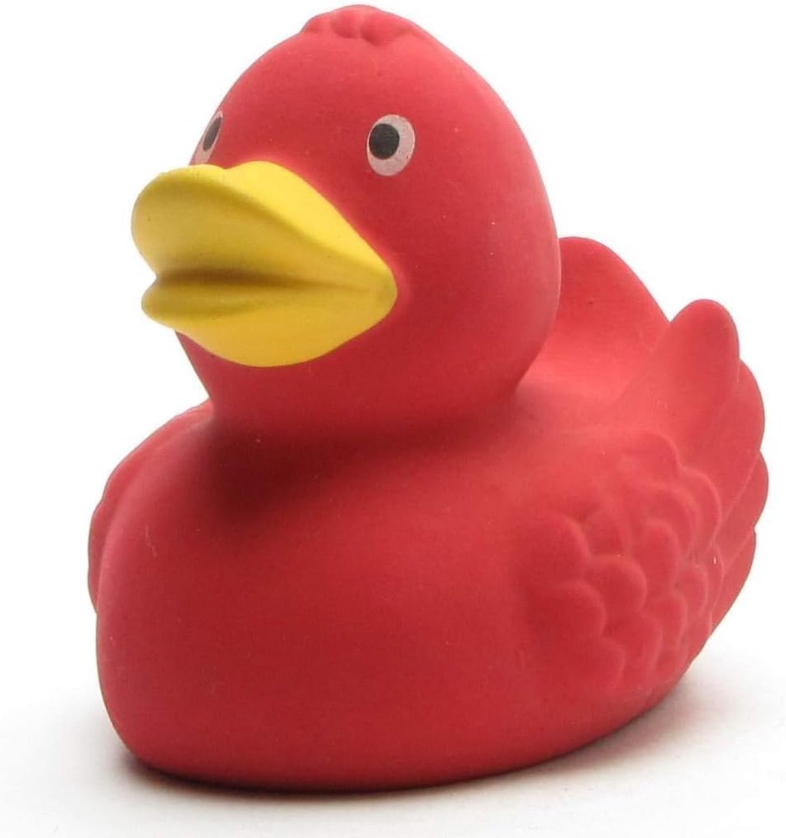 Badeend natuurlijk rubber I rubbereend I rood I L: 7,5 cm