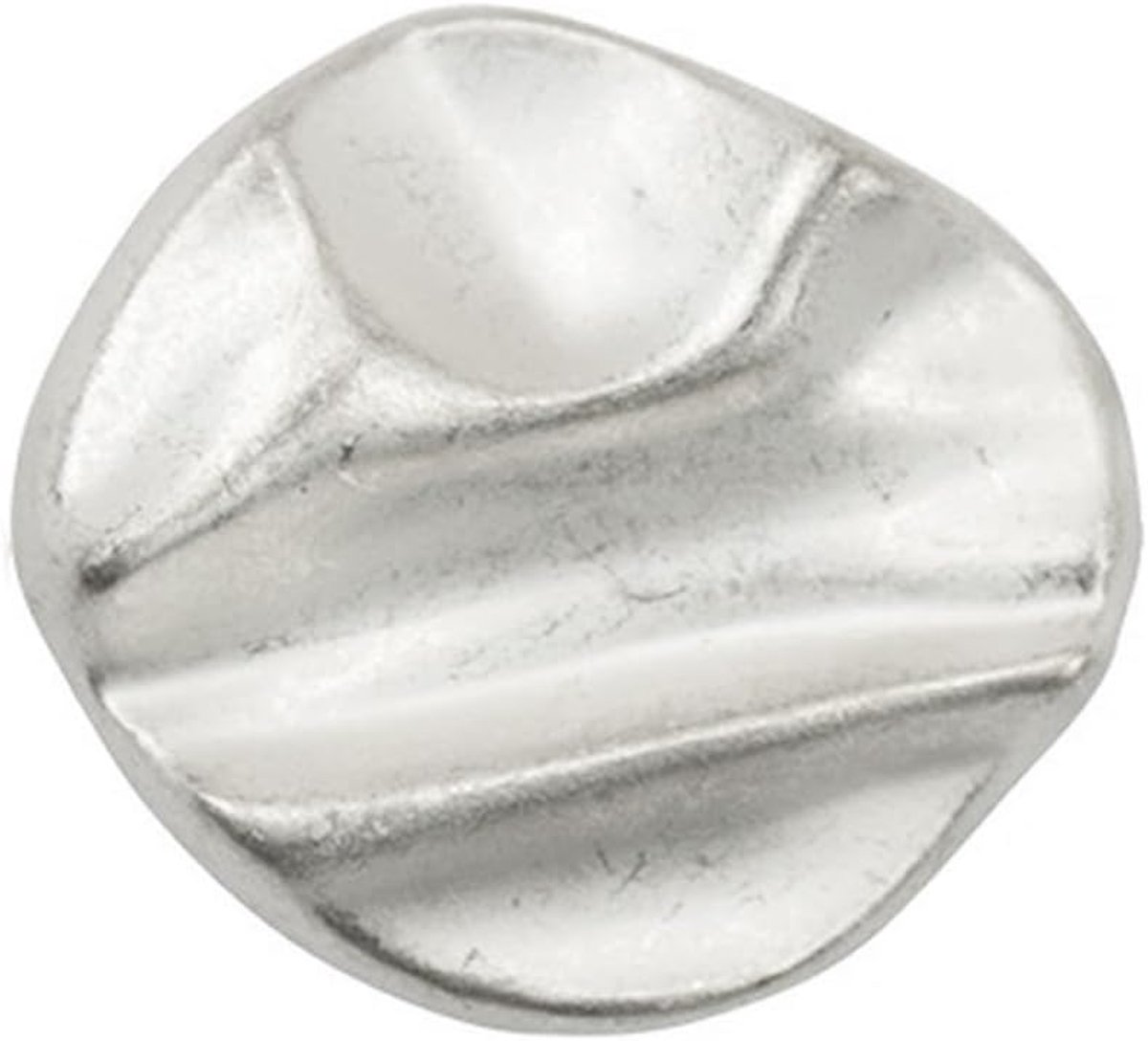 Knopen 23 mm metalen knopen vintage onregelmatige vouwknopen hemdknopen sierknopen jasknopen windjack knopen voor doe-het-zelf naaien knutselen kleding decoratie, zilver