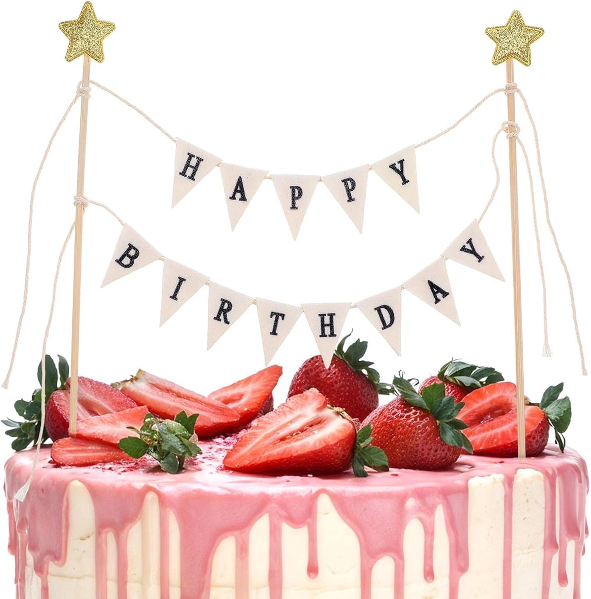 Birthday Taarttopper, banner, mini-vlaggetjesslinger, taartdecoratie, verjaardag, taartdecoratie, verjaardagstaartdecoratie, verjaardagsdecoratie, taart