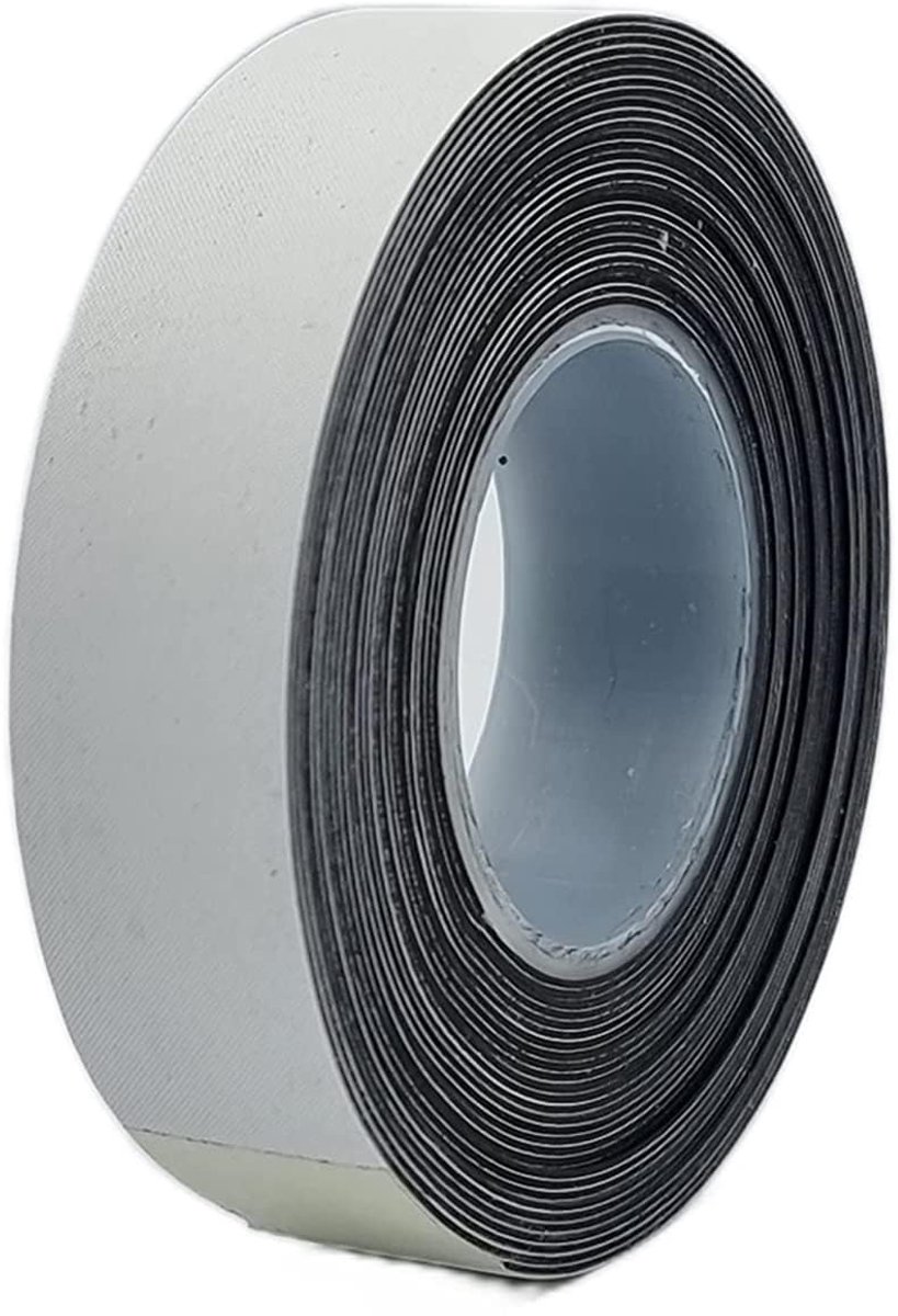 Zwarte zelftappende elastiek, zelftappend plakband, PIB-tape, 19 mm of 25 mm x 5 m, voor reparaties en afdichtingen, waterdicht en hoogwaardig (19mm)