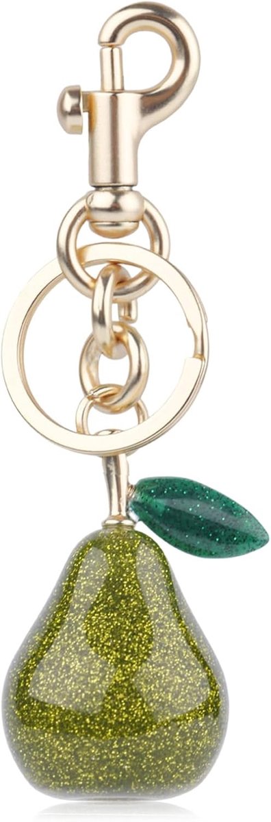Peer Sleutelhanger, Schattig Fruittas-Charme voor Handtassen Peervormig Portemonnee-Sleutelhangercharme Accessoires Schattige Sleutelhanger voor Damestassen Rugzakken en Cadeaus