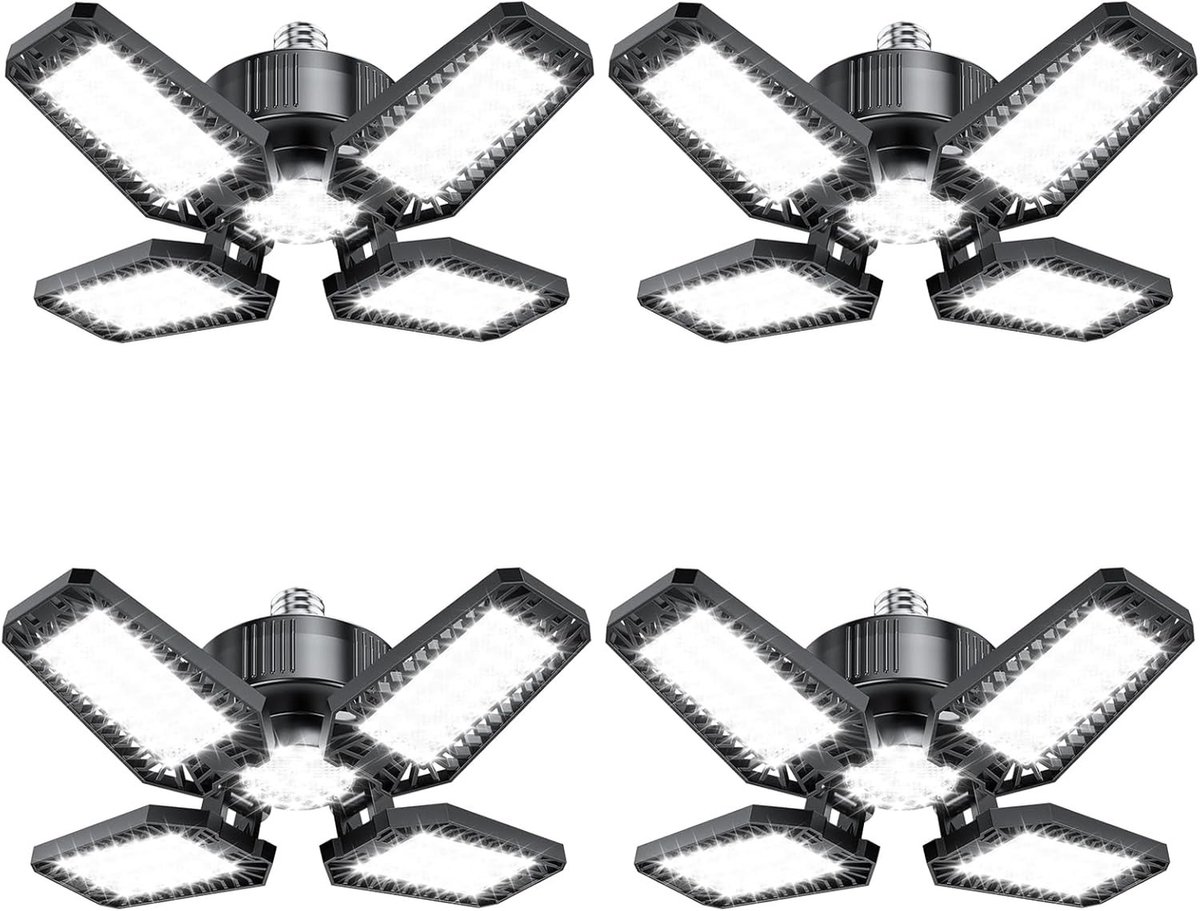 Garagelamp LED - 4 Stuks - Voor Verlichting in Garage of Werkplaats