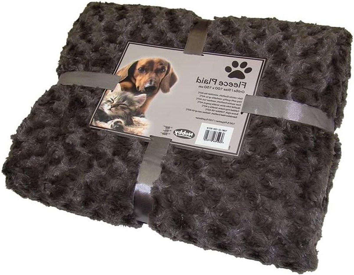 Fleece plaid - Zachte deken - Huisdier comfort - Zeer zachte kwaliteit - 100 x 150 cm - Bruin