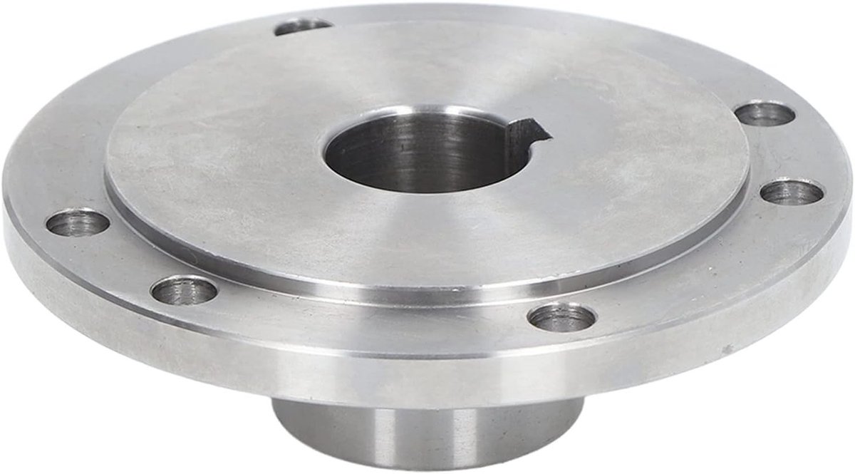 Flens voor draaibank met 6 montagegaten, 125 mm standaardmaat, glanzende afwerking en slijtvast ontwerp voor K11-125, K12-125 en K72-125 (30 mm)