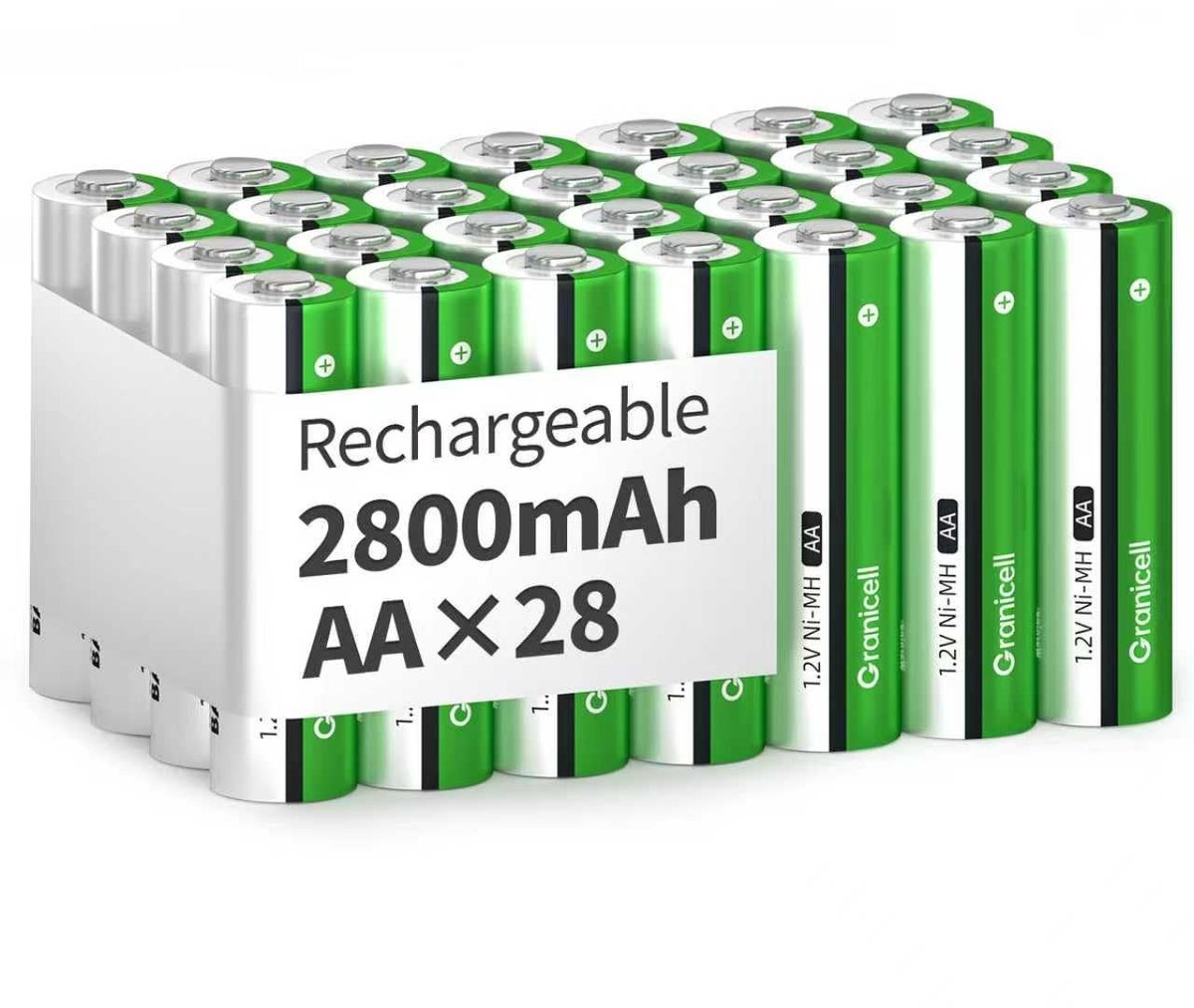 Omgoods - 28 Stuks Oplaadbare AA Batterijen 2800mAh