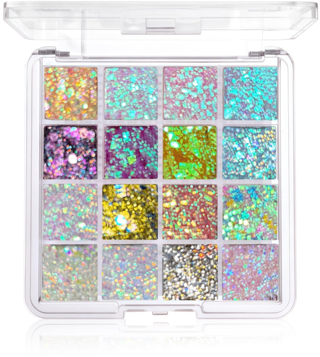 Omgoods - 16 Kleuren Glitterpalet voor Lichaamsmake-up en Haar