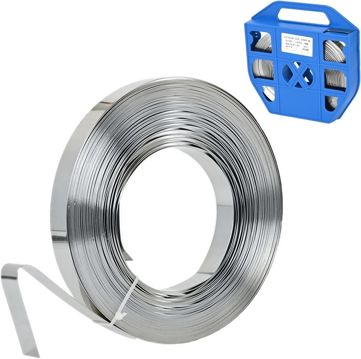 Roestvrijstalen spanband rol van 30 meter - Sterke metalen strap voor opslag, installatie en versterking