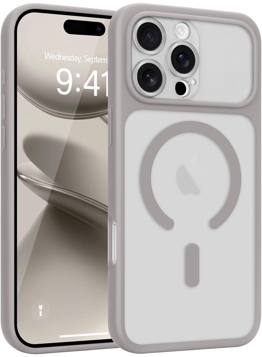 SolidKeus - Magnetische Telefoonhoes voor iPhone 16 Pro Max met Translucent Design