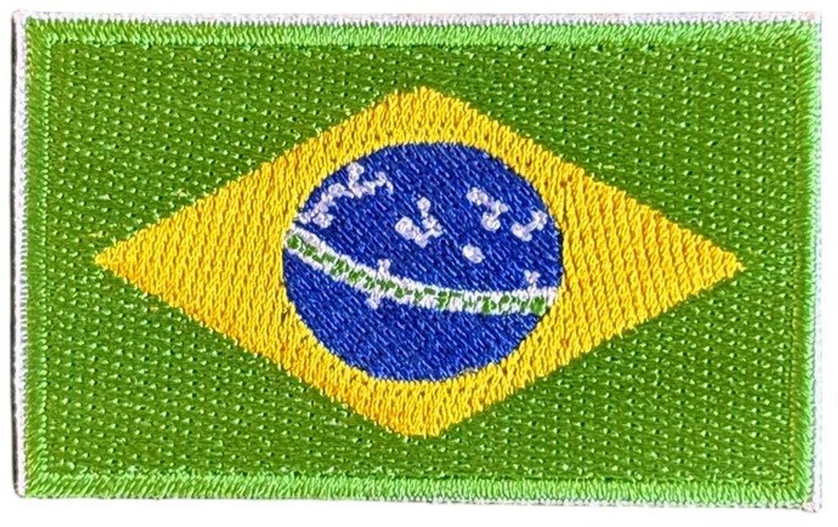 Patchy® – Braziliaanse Vlag Strijk Embleem Patch 6.5 x 4 cm