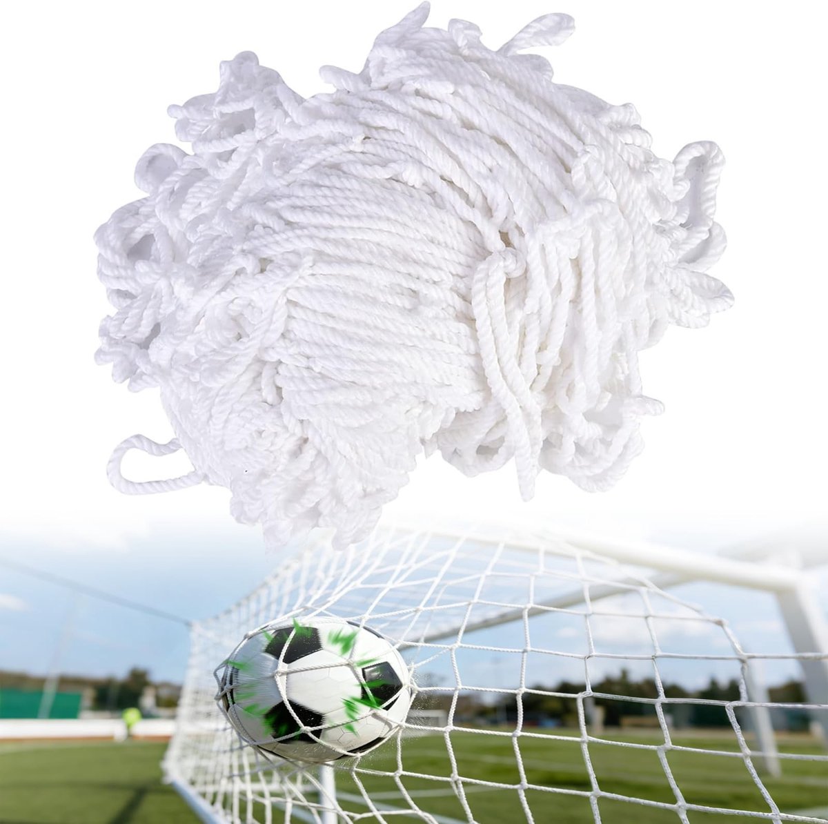 SolidKeus - Licht Voetbaldoelnet 1,2 x 0,8 m voor Training en Tuin