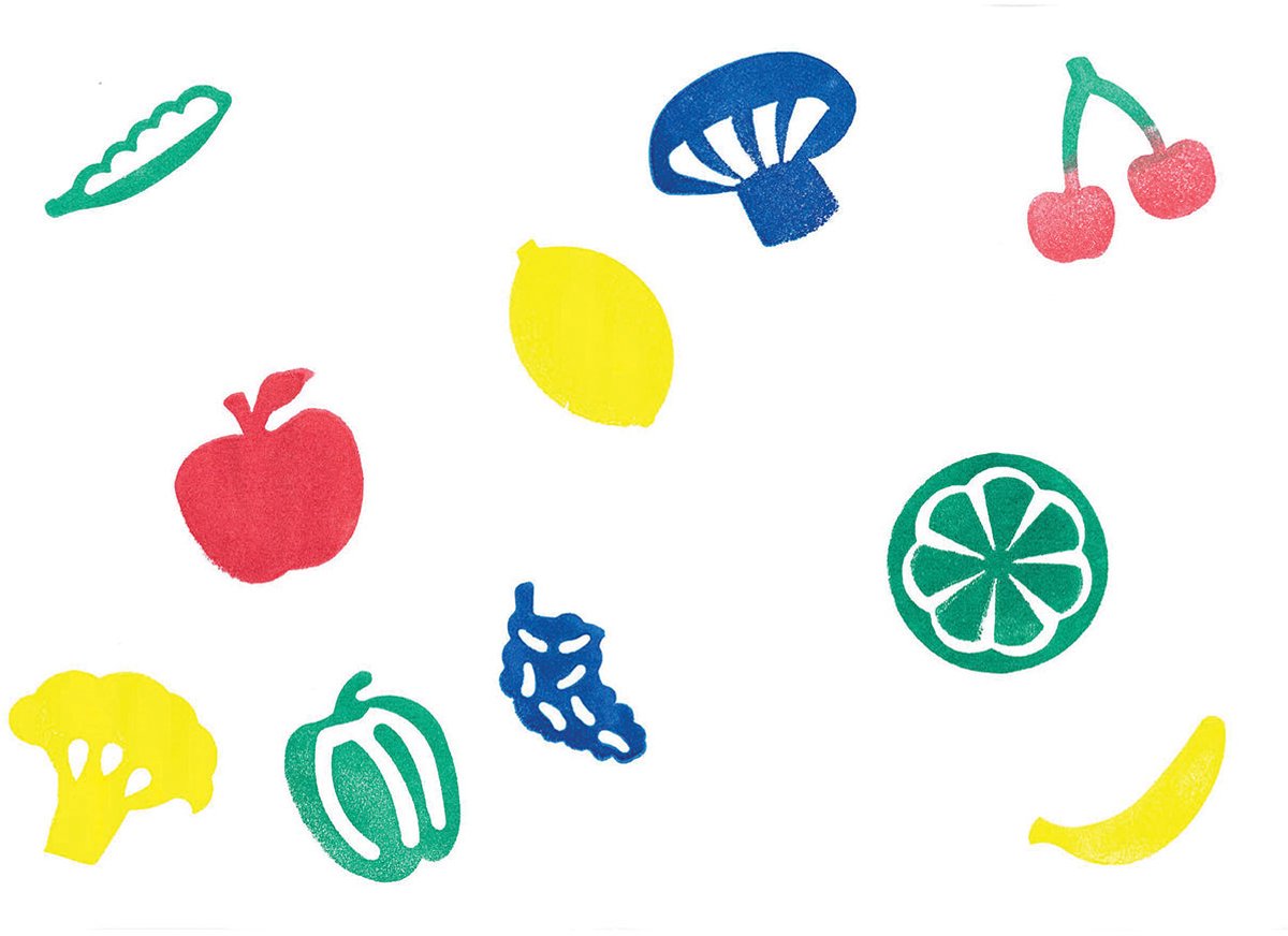 Mega stempels - groenten en fruit (10)