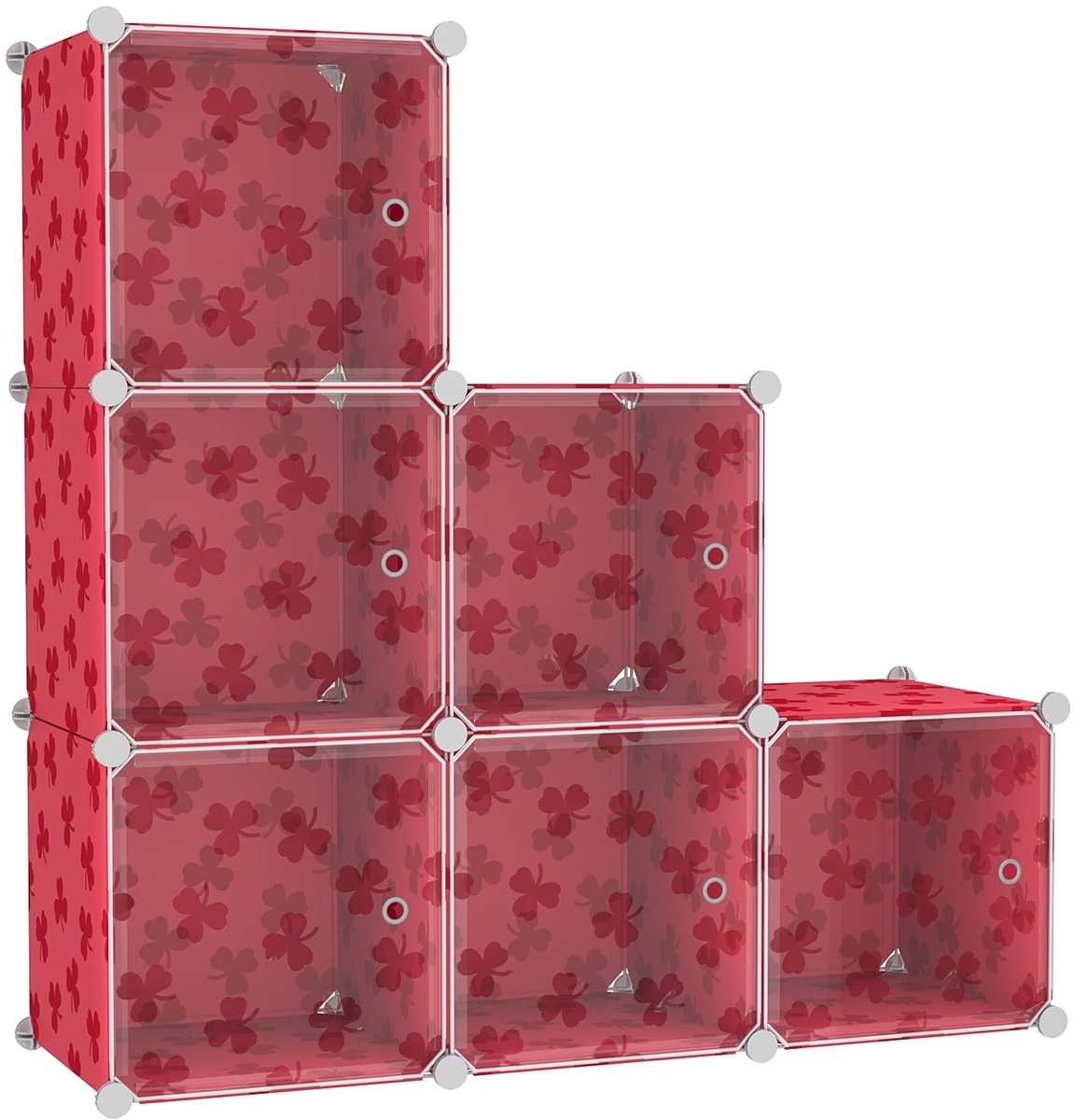 SolidKeus - Rood Opbergorganizer Kubusvorm met Deuren