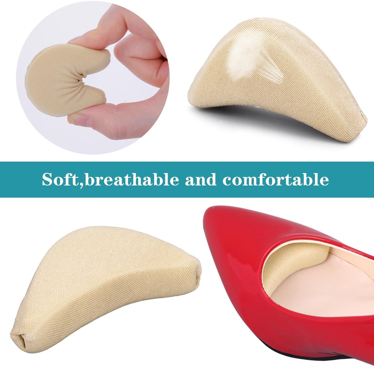SolidKeus - Set van 5 Zelfklevende Hielkussens voor Comfort