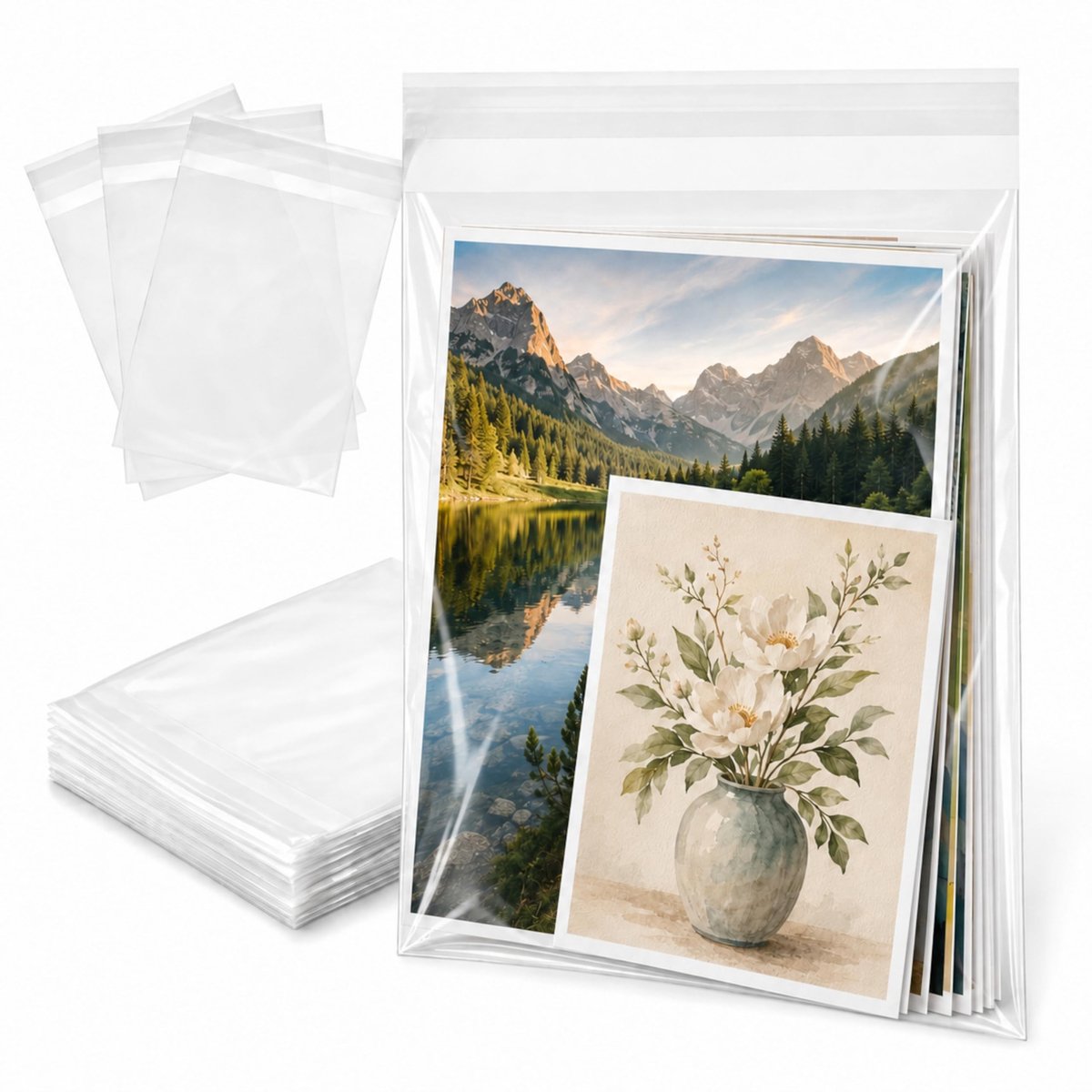 SolidKeus - Set van 200 Transparante Zelfklevende Zakjes