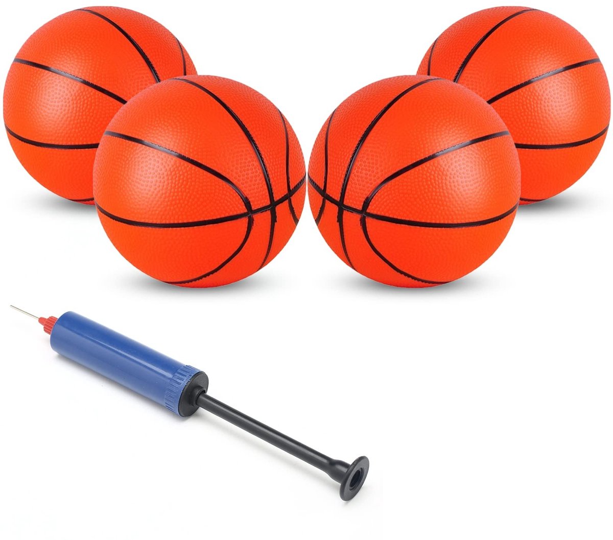 SolidKeus - Set van 4 Mini Basketballen van 16 cm voor Kinderen