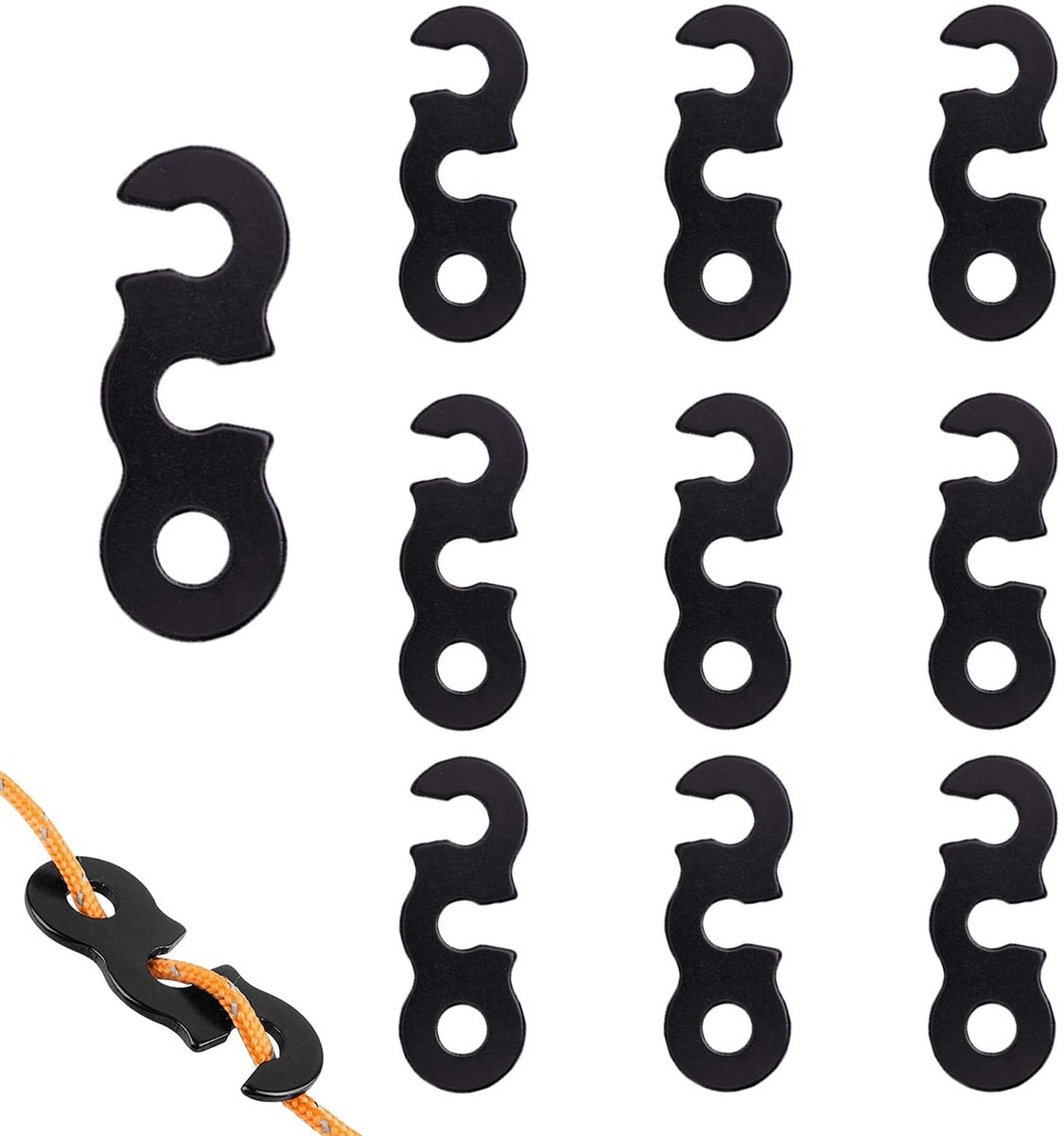 SolidKeus - Set van 10 Aluminium Tensioners voor Tentlijnen