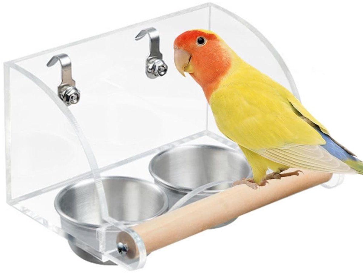 SolidKeus - Transparante Voederstation voor Vogels van Acryl