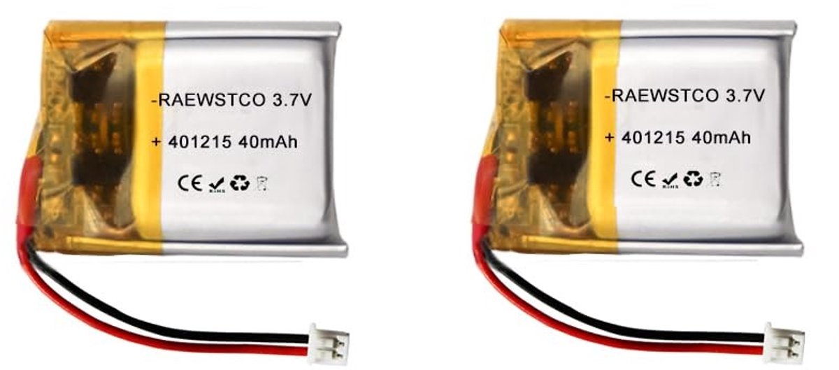 SolidKeus - 3,7 V 40 mAh Lithium Polymer Batterij voor Bluetooth Horloges