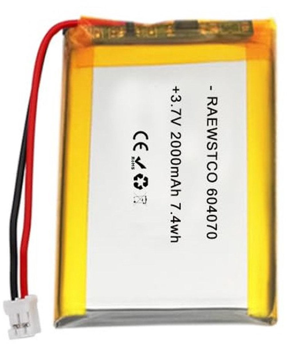 SolidKeus - 3,7 V 2000 mAh Polymeer Lithiumbatterij voor Draagbare Apparaten