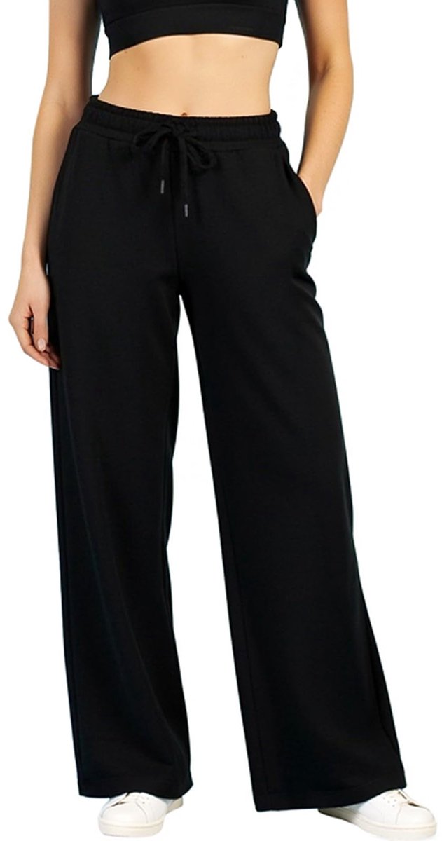 SolidKeus - Dames Joggingbroek met Hoge Taille en Ruime Pijpen