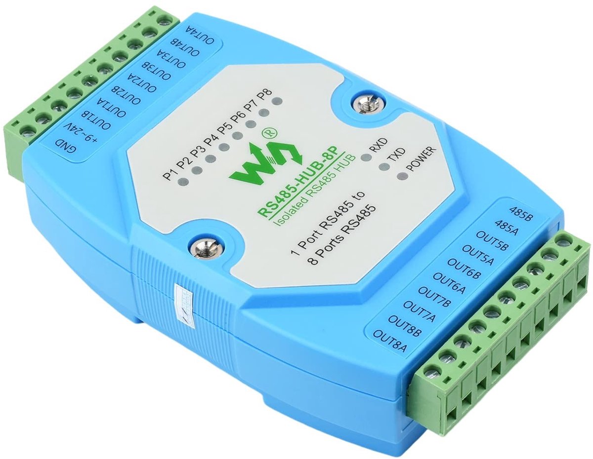 SolidKeus - Industrieel RS485 Hub met 8 Kanalen en Isolatie