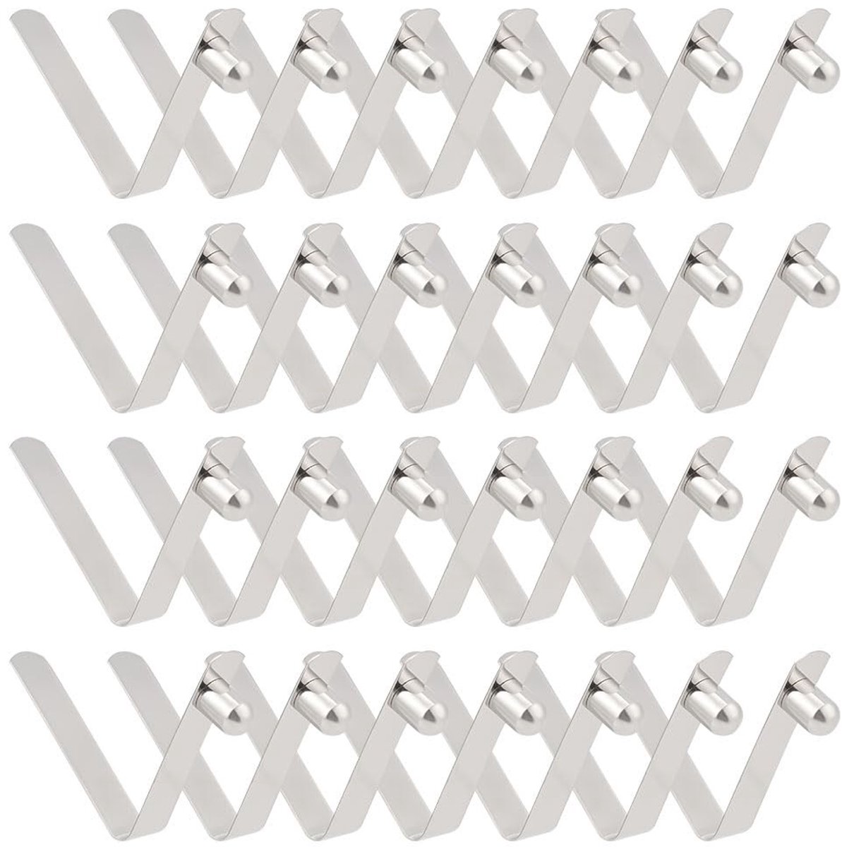 SolidKeus - Set van 30 RVS Clips voor Kajakpeddels en Tentstokken