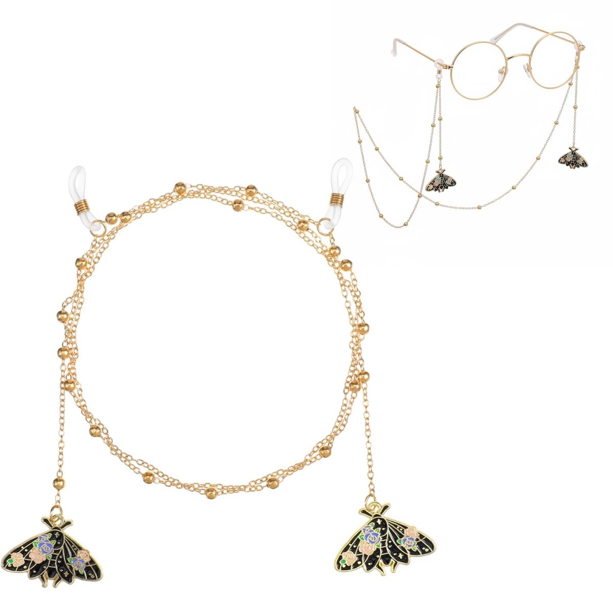 SolidKeus - Modieuze Brillenketting voor Dames met Parels