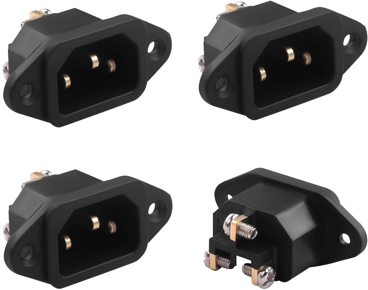 SolidKeus - IEC C14 Panel Stopcontact, Set van 4