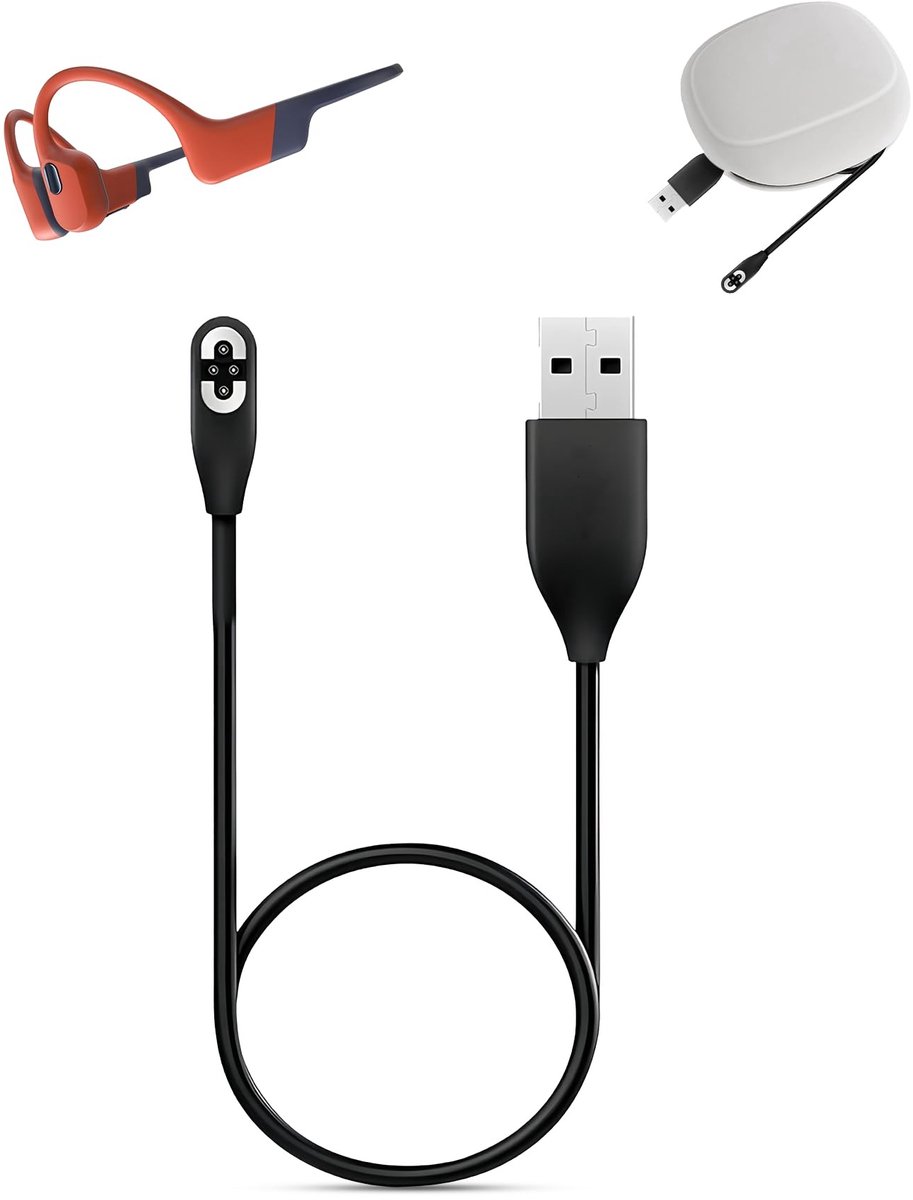 SolidKeus - USB Oplaadkabel voor Open-Ear Hoofdtelefoon met Magnetische Vergrendeling