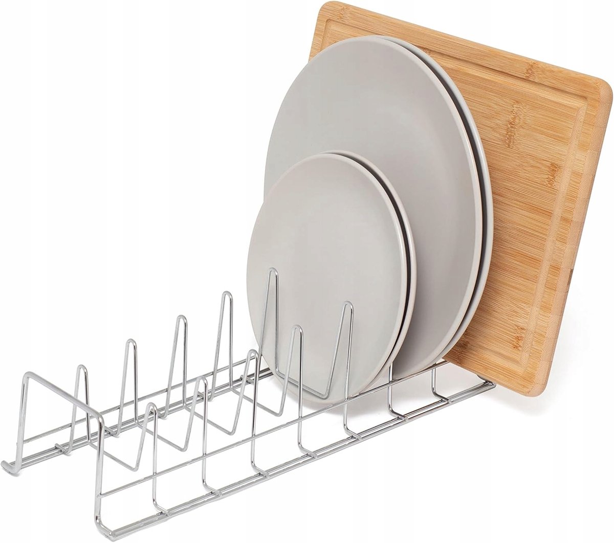 Merkloze Keuken Organizer: Standaard voor Borden, Pannen & Deksel