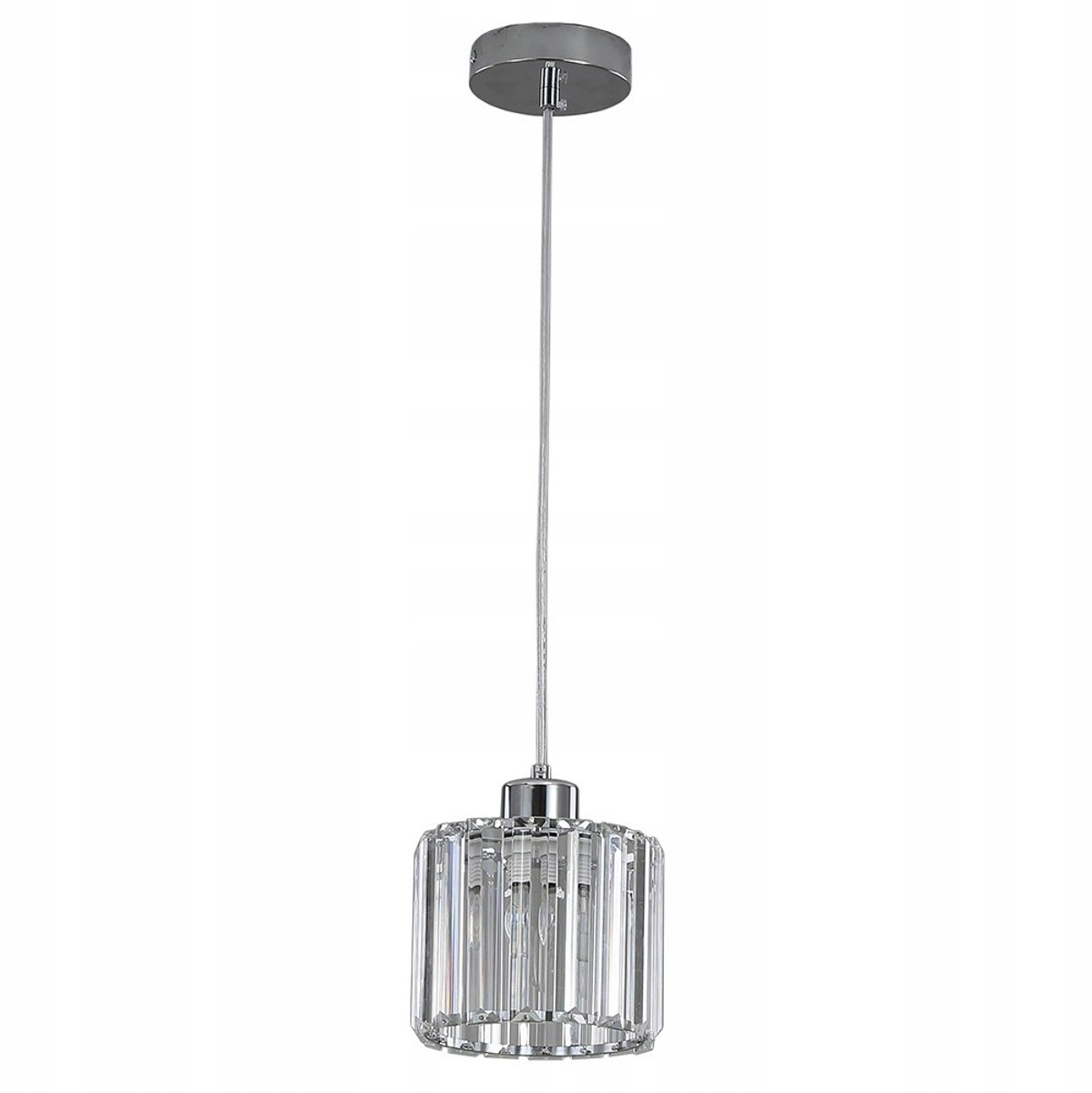 Merkloze Hanglamp met Kristal, E27, Chroom, Ø15 cm