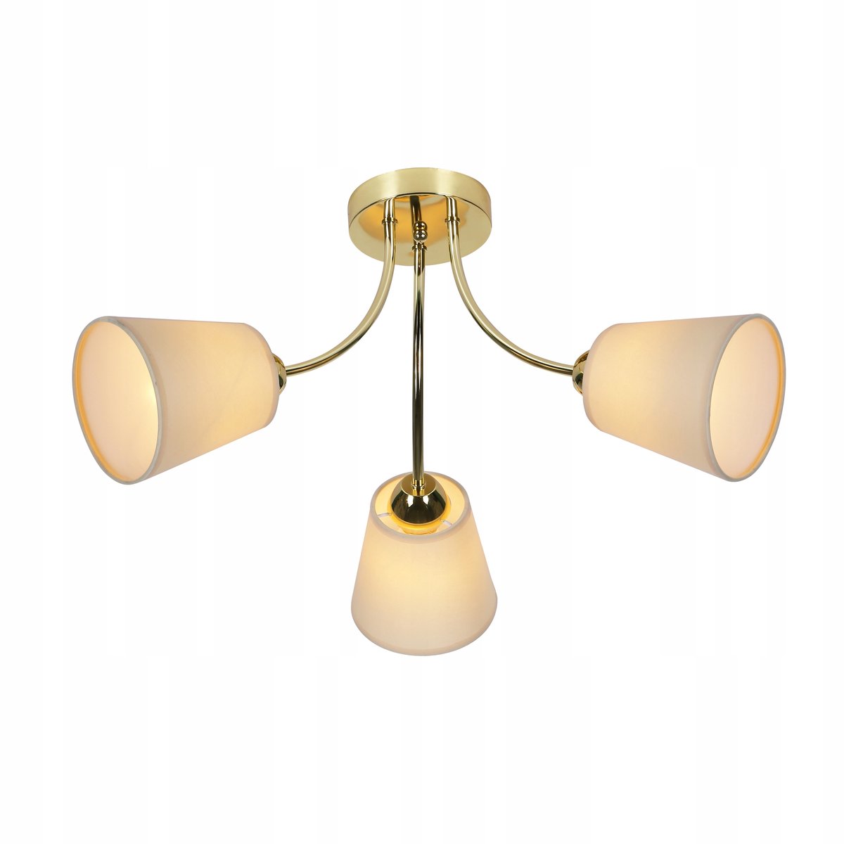 CAMILA Plafondlamp Goud 3-Lichts E27 Ø60cm