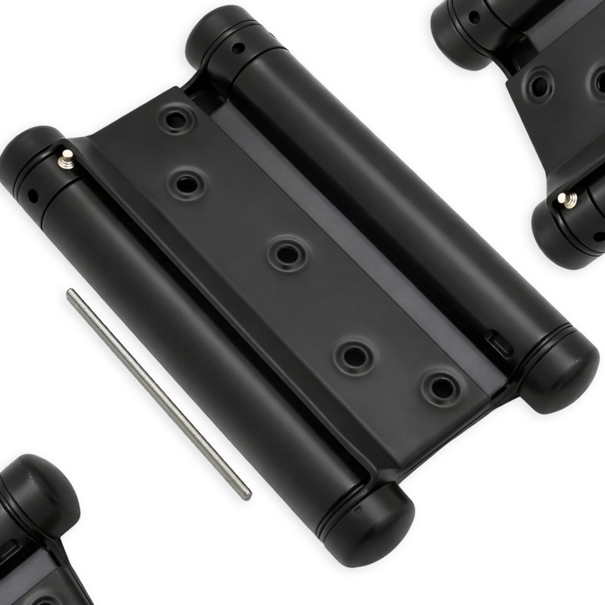 Zwart Zelfsluitende scharnier 150mm - Dubbelwerkend Veer
