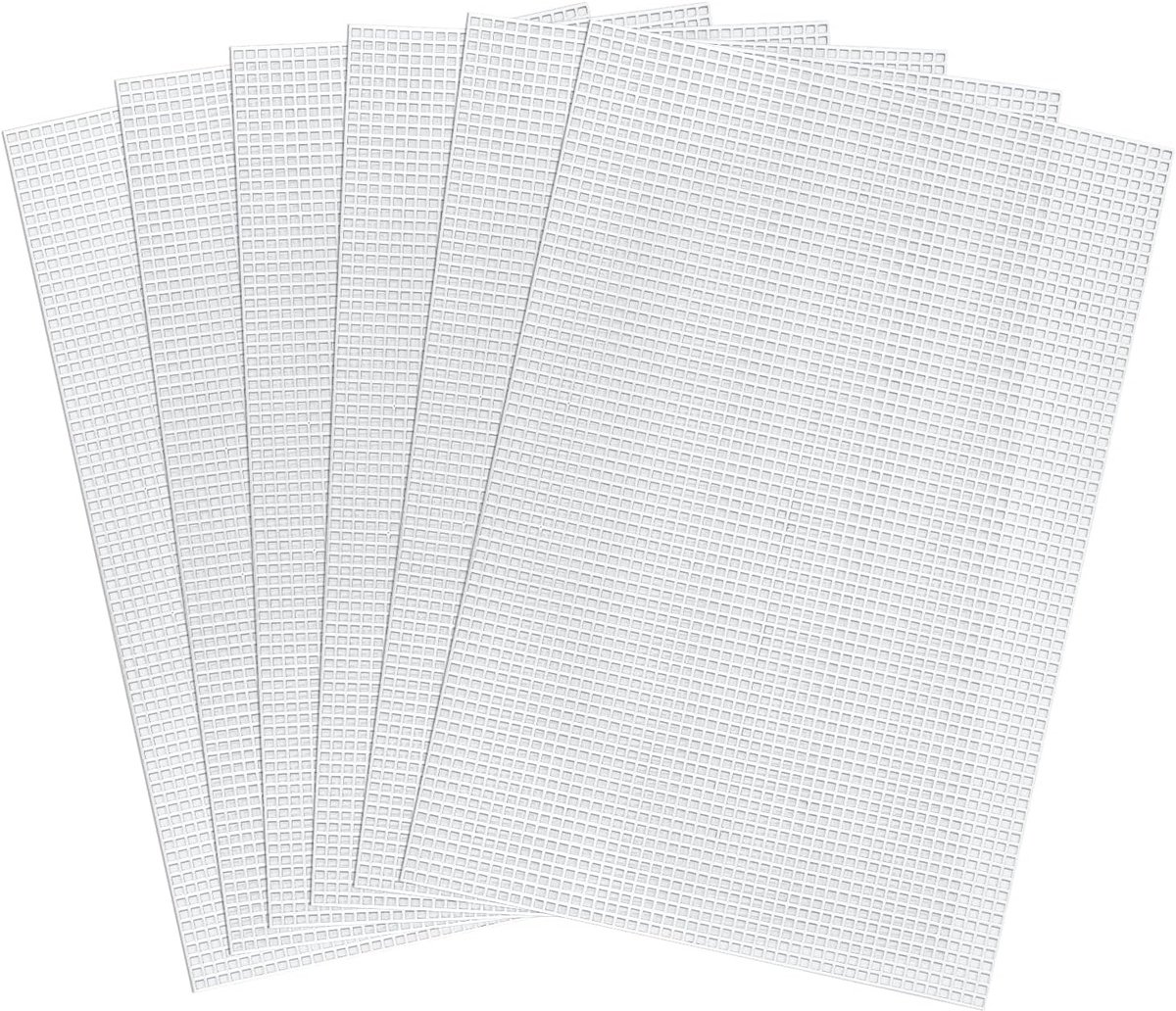 6 Stuks Plastic Gaas Canvas Vellen 30x20cm voor Borduren, Kruissteken en Haakprojecten - Transparant Gaas voor Creatieve DIY Craft Tools
