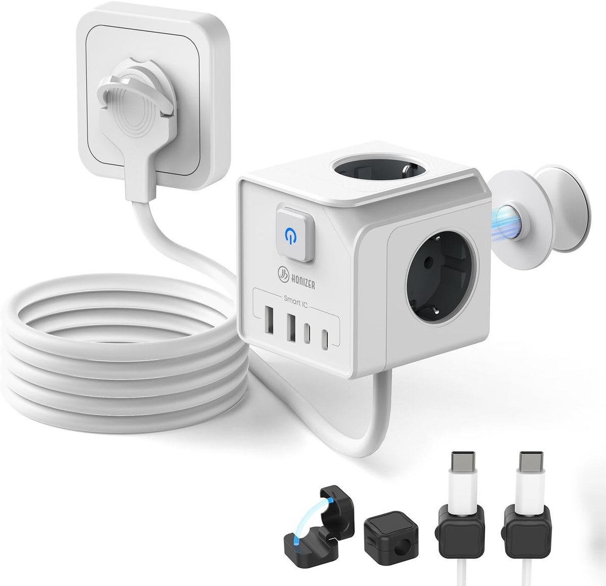 SolidKeus - 7-in-1 Stekkerdoos met USB-C Aansluiting