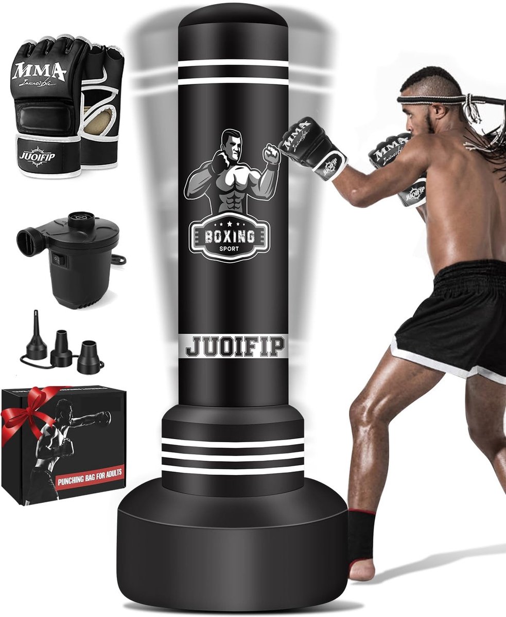 SolidKeus - Punching Bag Set voor Volwassenen met Handschoenen en Pomp