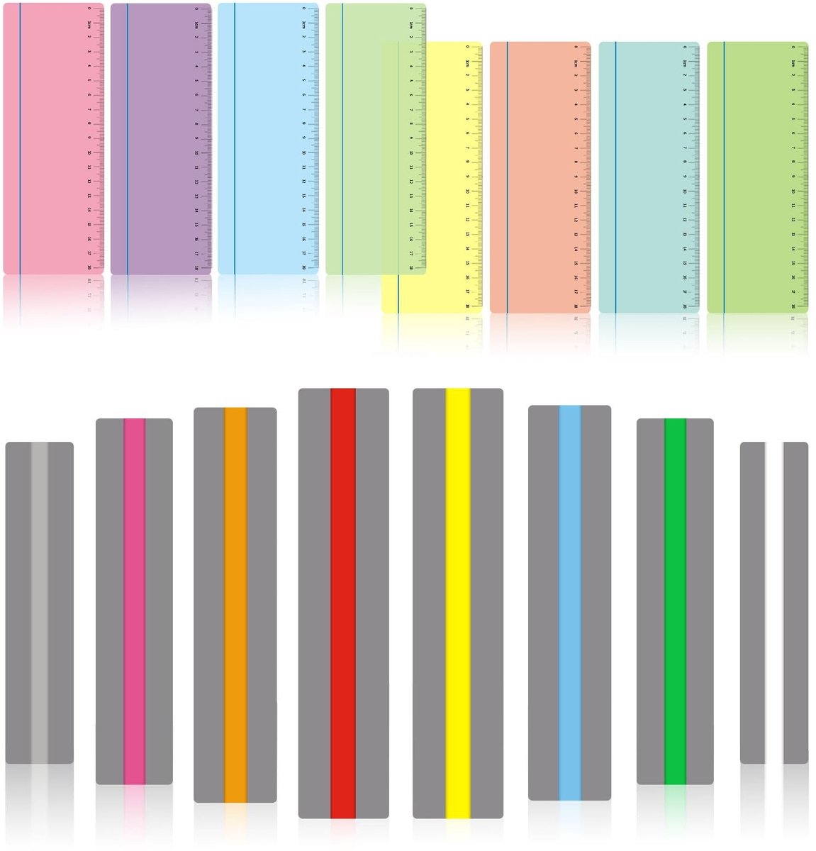 SolidKeus - Dyslexie Leestrips, Set van 16 Kleurgecodeerde Leestrackers
