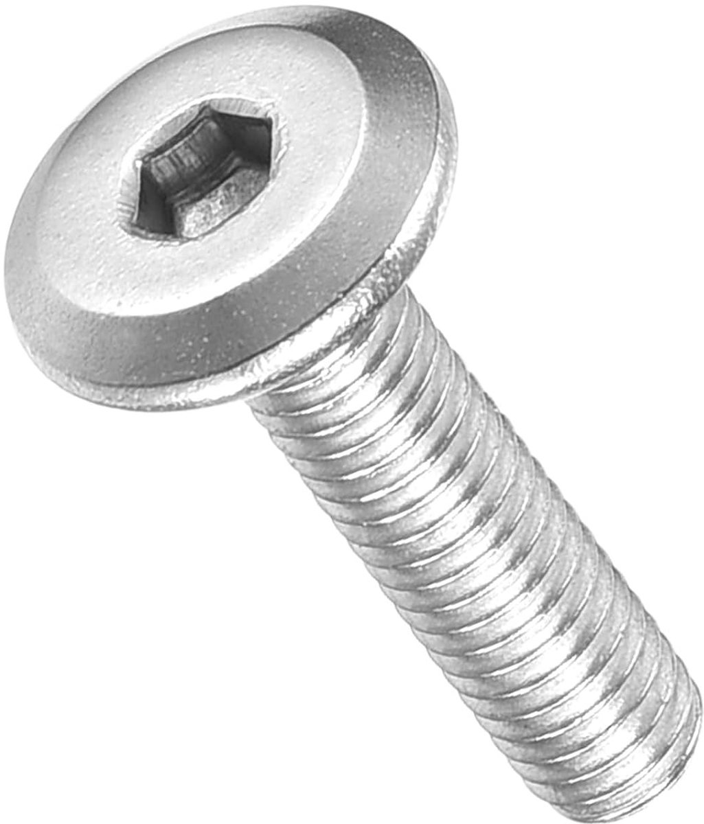 Flat Head Hexagon Hex Socket Schroeven (M3-0.5x12) - 100 Stuks, RVS Meubel Schroeven voor Houtprojecten, Verbeterde Sterkte en Duurzaamheid