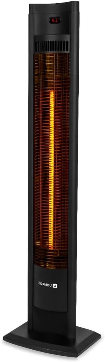 Terrasverwarmer - Staande Heater - Buiten Zitten - Low Glare - 2000 Watt - Zwart