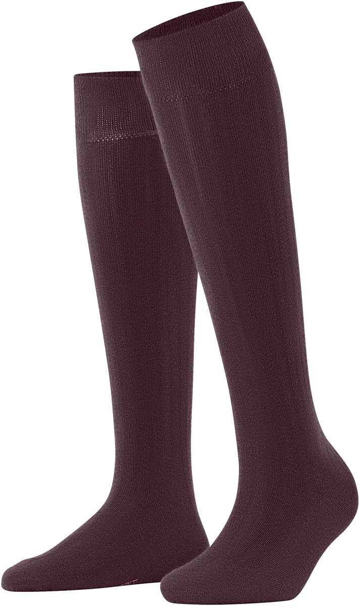 Esprit Fine Weave lang eenkleurig katoen kniekousen dames rood - maat 39-42